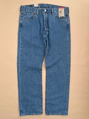 NWT Men's Levi's 501 Original Straight Fit Jeans 34x29 Medium Wash